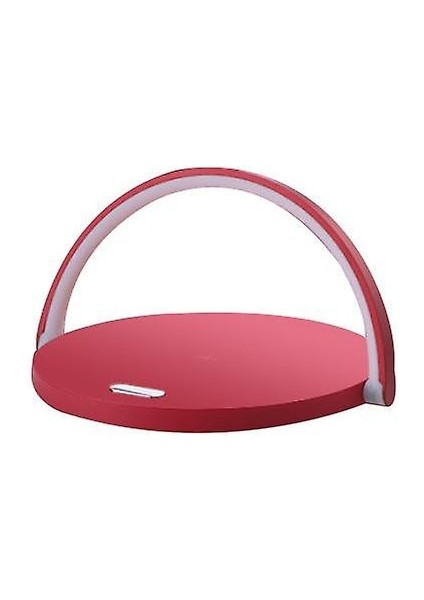 LED Masa Lambası Okuma Işıkları Masa Başucu Işık Hızlı Kablosuz Şarj Cihazı (Kırmızı) (Yurt Dışından)