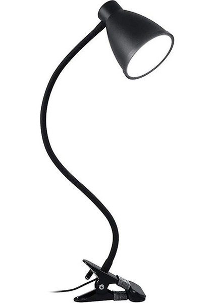 LED Klip Masa Lambası HL-TJ8010A-7 Weluot, 3 Dişliler Karartma, 8.5 cm (Siyah) (Yurt Dışından)