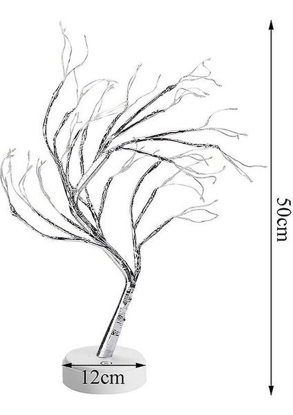 108 LED USB Masa Lambası Bakır Tel Noel Yangın Ağacı Gece Lambası Masa Lambası Ev Masaüstü Dekorasyon Noel Dekorasyon (Çok Renkli) (Yurt Dışından)