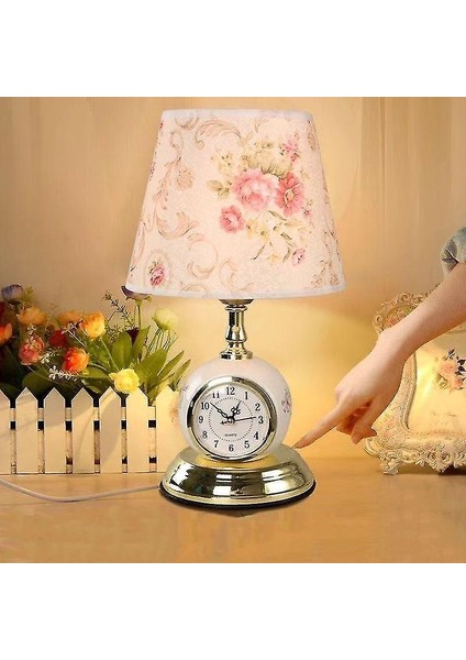Lambalar Modern Saat Masa Lambası Gece (Yurt Dışından)