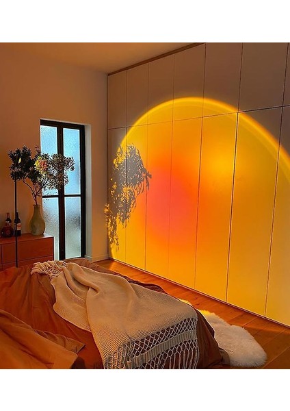 Sunset Lamba LED Üçgen Braketi Masa Lambası Yatak Odası Yaratıcı Sanat Arka Plan Lambası (T3) (Yurt Dışından)