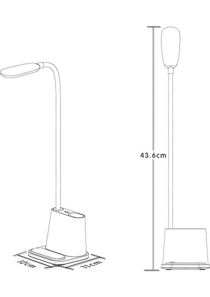 Dokunmatik Karartma ve Göz Koruma LED USB Şarj Masası Lambası (Beyaz) (Yurt Dışından)