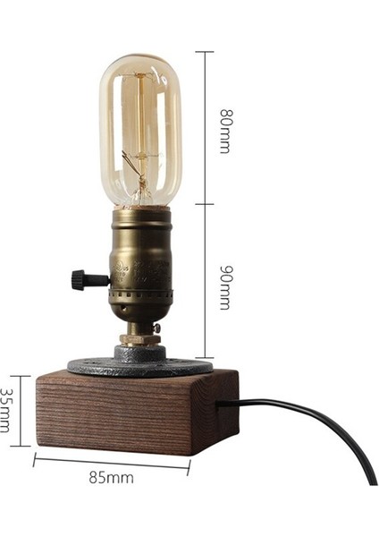 E27 Masa Lambası Vintage Endüstriyel Masa Lambası Loft Edison Masa Fenerler Oturma Odası Başucu Yatak Odası Lamba Ev Deco Işık Armatürleri | LED Masa Lambaları (Yurt Dışından)