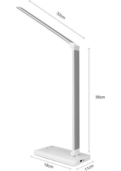 Kademesiz Dim Masa Okuma Işık Katlanabilir Dönebilen Dokunmatik Anahtarı LED Masa Lambası Dc 5 V USB Şarj Portu Zamanlama Masası Lambası | Masa Lambaları (Yurt Dışından)