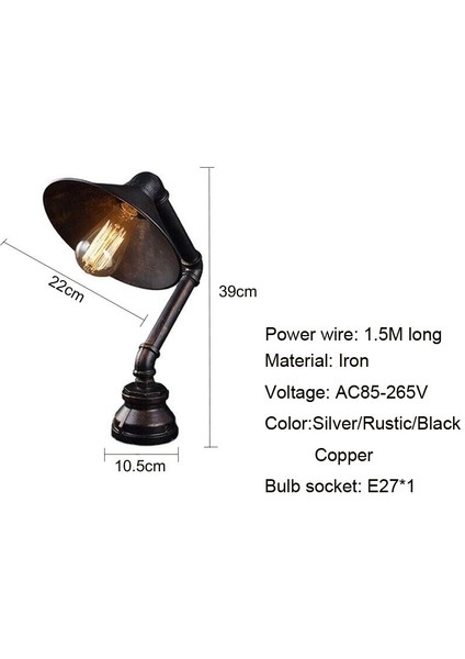 Endüstriyel Buhar Punk Çalışma Işık 110 V 220 V Anahtarlama E27 Masa Işık Su Borusu Demir Masa Masası Başucu Yatak Odası Lambası | LED Masa Lambaları (Yurt Dışından) fiyatları