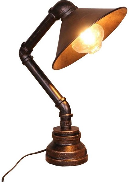 Endüstriyel Buhar Punk Çalışma Işık 110 V 220 V Anahtarlama E27 Masa Işık Su Borusu Demir Masa Masası Başucu Yatak Odası Lambası | LED Masa Lambaları (Yurt Dışından) modelleri