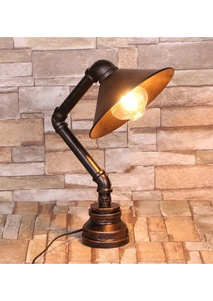 Endüstriyel Buhar Punk Çalışma Işık 110 V 220 V Anahtarlama E27 Masa Işık Su Borusu Demir Masa Masası Başucu Yatak Odası Lambası | LED Masa Lambaları (Yurt Dışından) fırsatları