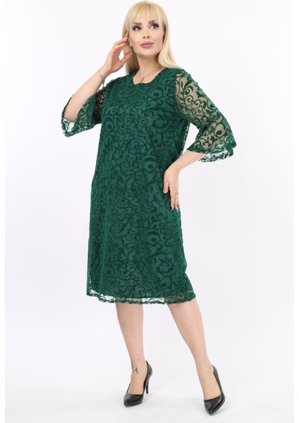 Ispanyol Kol Büyük Beden Abiye Elbise 30A-2085 fiyatları