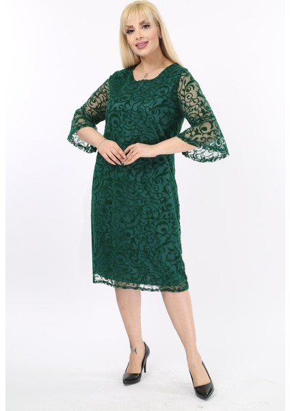 Ispanyol Kol Büyük Beden Abiye Elbise 30A-2085 modelleri