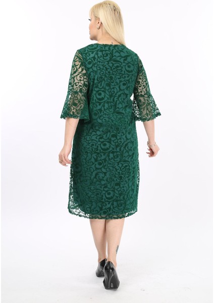 Ispanyol Kol Büyük Beden Abiye Elbise 30A-2085 indirimleri