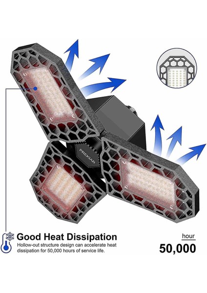 Lambalar LED Garaj Işıkları 60 W LED Garaj Tavan Işıkları 6000LM Garaj Aydınlatma Deforme Olabilir LED Mağaza (Yurt Dışından)