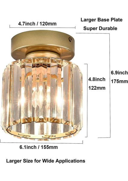 Lambalar Küçük Kristal Tavan Işık Kristal Ch Elier Modern LED Tavan Işık Kolye Fikstür (Yurt Dışından)