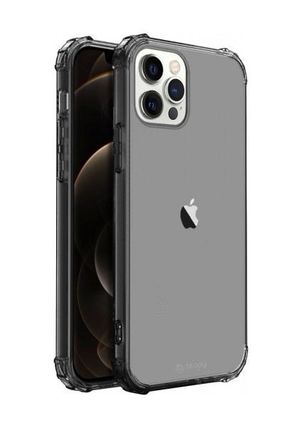 Buff Blogy Apple iPhone 12 Pro Max 6.7 Inç Crystal Fit Smoke Black Kılıf