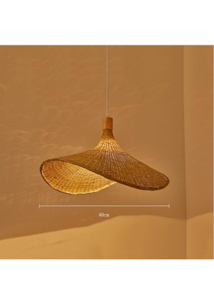 Bambu Avize Hotel Homestay Dekorasyon Çay Odası Rattan Lamba Yatak Odası Hasır Şapka Lambası Merdiven Bambu Lambası (Yurt Dışından) fırsatları