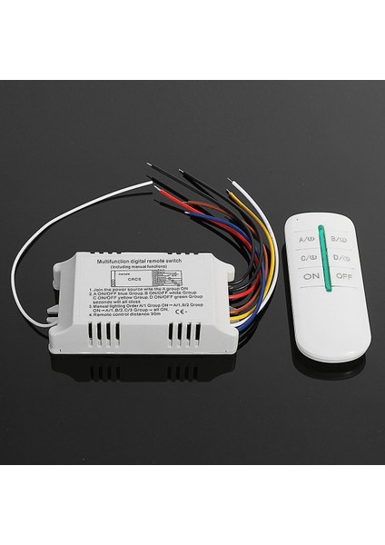 4 Yollu Dijital Anahtarı Kablosuz Uzaktan Kumanda Uyku AC180-240V (Yurt Dışından) fiyatları