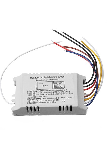 4 Yollu Dijital Anahtarı Kablosuz Uzaktan Kumanda Uyku AC180-240V (Yurt Dışından) fırsatları