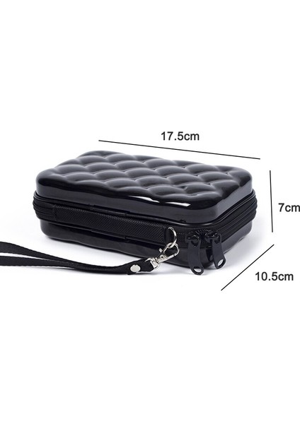 Siyah Taşınabilir Mini Saklama Çantası, Su Geçirmez Aksesuar Çantası, Veri Kablosu Kozmetik Çantası (17.5 cm * 10.5 cm * 7 Cm) (Yurt Dışından) fiyatları