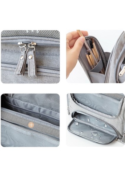 Su Geçirmez Erkekler Asılı Kozmetik Çantası Seyahat Organizatör Makyaj Çantası Kadınlar Için Malzeme Makyaj Kılıfı Islak ve Kuru Yıkama Tuvalet Çantası (Yurt Dışından) modelleri