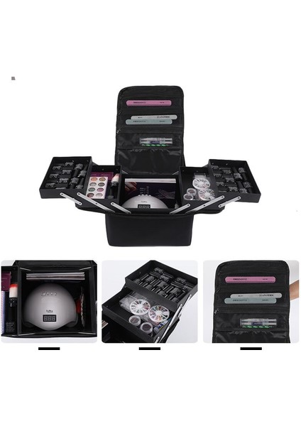 Kozmetik Kılıfları Makyaj Kutusu Seyahat Güzellik Çok Katmanlı Manikür Kuaförlük Nakış Tattoos Oje Aracı Depolama Organizatör | Kozmetik Çanta ve davalar (Yurt Dışından) modelleri
