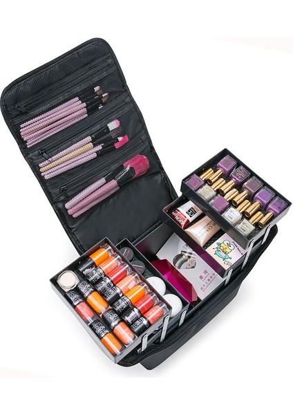 Kozmetik Kılıfları Makyaj Kutusu Seyahat Güzellik Çok Katmanlı Manikür Kuaförlük Nakış Tattoos Oje Aracı Depolama Organizatör | Kozmetik Çanta ve davalar (Yurt Dışından) fırsatları