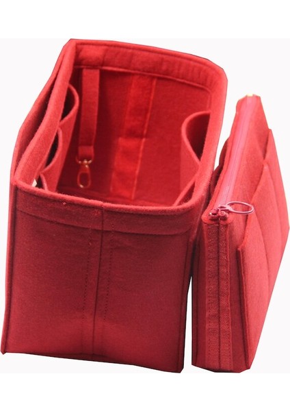 Özelleştirilebilir Keçe Ekleme Çantası Organizatör Çanta Çanta Çanta Çanta Organizatör (W / Çıkarılabilir Zip Cebi) Kozmetik Çanta ve davalar (Yurt Dışından) modelleri