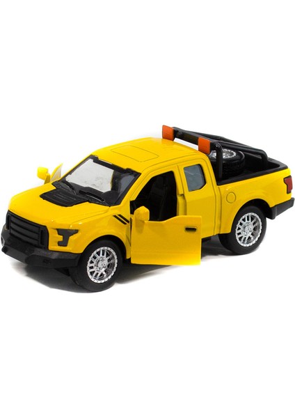 Metal Ford Ranger Pikap Çek Bırak Işıklı Sarı 12 cm