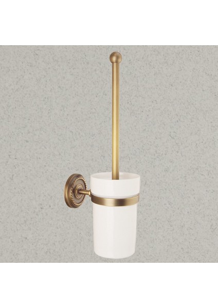 Tuvalet Fırçası Seti Vintage Antik Bakır Kompakt Tuvalet Fırçası ile Tutucu Klozet Kase Fırça Kiti Otel Banyo Ev | Tuvalet Fırçası Tutucular (Yurt Dışından)