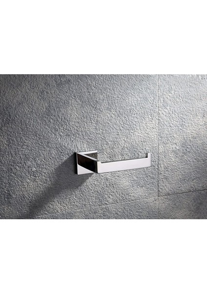 Paslanmaz Çelik Kare Tuvalet Kağıdı Tutucu Banyo Aksesuarları Ayna Krom Kağıt Tutucular (Gümüş) (Yurt Dışından) fırsatları