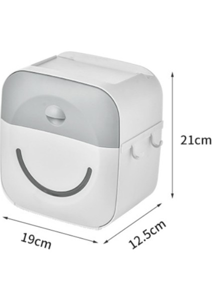 Tuvalet Rulo Tutucu Su Geçirmez Kağıt Havlu Tutucu Duvara Monte Rulo Kağıt Standı Durumda Tüp Saklama Kutusu Banyo Aksesuarları | Kağıt Tutucular (Gri) (Yurt Dışından) fiyatları
