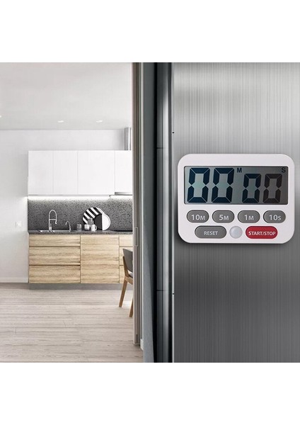 Au Mutfak Zamanlayıcı ve kronometre, Büyük Rakamlar, Yüksek Sesle Alarm, Dilsiz Fonksiyon, Hızlı Set Düğmeleri, Netik Stand | Mutfak Zamanlayıcıları (Yurt Dışından)