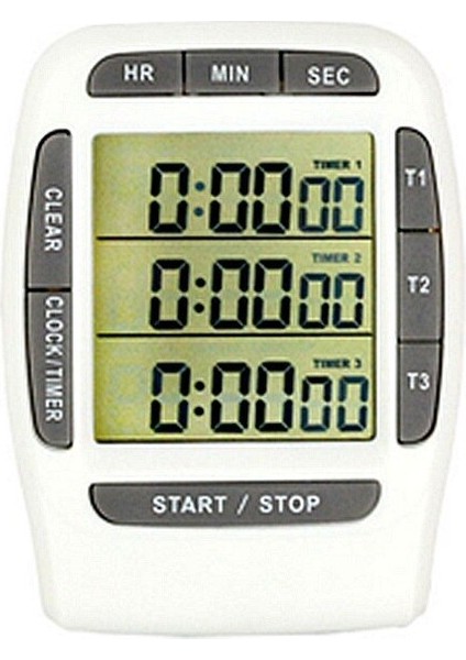Dijital LCD Mutfak Zamanlayıcı Manyetik Zamanlayıcılar Pişirme Zamanlayıcı 3 Kanal Ekran Saat / Min / Sec Am / Pm Mutfak Gadgets Pişirme Araçları | Mutfak Zamanlayıcıları (Yurt Dışından)