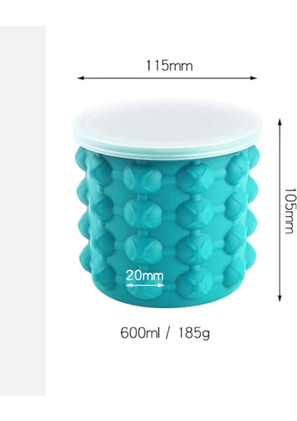 Silikon Buz Küpü Maker Kapak ile Buz Kovası Buz Kalıp Alan Tasarrufu Şampanya Şarap Bira Kova Mutfak Parti Barware Için | Dondurma Makineleri (Yurt Dışından)