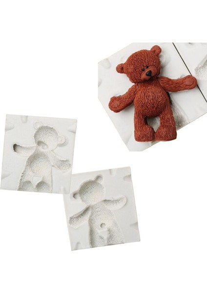Three Beans 2 Adet 3D Ayı Şekli Silikon Kalıp Buz Küp Makinesi Fondan Kek Dekorasyon Aracı Dıy Sugarcraft Çikolata Kalıp | Dondurma Küvetleri (Yurt Dışından)