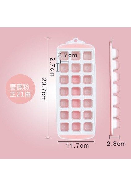 Three Beans Yaratıcı Kişilik Silikon Buz Küp Kalıp Ev Dondurulmuş Küp Buzdolabı Kare Plastik Buz Kapağı Dıy Gıda Takviyesi Kutusu (Pembe) (Yurt Dışından)