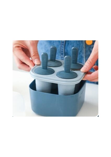 Yaratıcı Popsicle Kalıplama Buz Tepsi Kutusu Dondurma Kalıp Yaz Popsicle Kalıp Dıy Buz Koplar 2 Adet 4 Kavite Ev Buz Kalıpları | Dondurma Küvetleri (12 * 12 * 12 Cm, Mavi) (Yurt Dışından) fiyatları