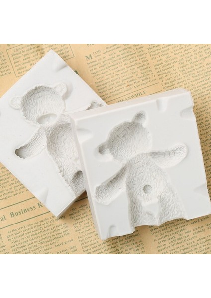 Ayı Şekli Silikon Kalıp Buz Küpü Makinesi Fondan Kek Dekorasyon Aracı Dıy Sugarcraft Çikolata Kalıp | Dondurma Küvetleri (9.7 * 9.1 Cm) (Yurt Dışından) modelleri