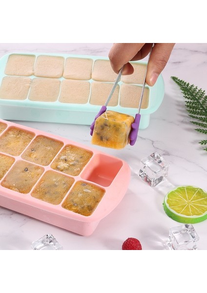 20 cm Silikon Buz Tepsisi Ev Buz Kutusu (Pembe) (Yurt Dışından)