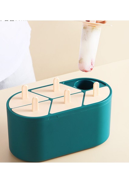 Altı Silikon Buz Küpü Ev Sağlıklı Buz Kalıp Buz Sopa Dondurma Kalıp Yaz Serin | Dondurma Küvetleri (Yeşil) (Yurt Dışından) fırsatları