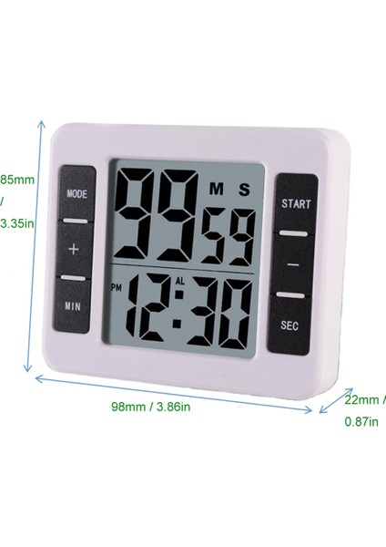 Manyetik LCD Dijital Mutfak Pişirme Zamanlayıcı Yüksek Olarak Çalar Saat Geri Sayım Saati Hatırlatma 99 Dakika ve 59 Saniye | Mutfak Zamanlayıcıları (Yurt Dışından)