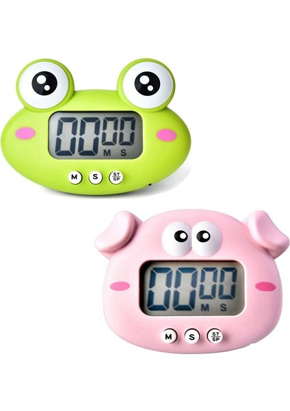 Mutfak Zamanlayıcı 2 Parça, Sevimli Karikatür Hayvan Geri Sayım Zamanlayıcı, Manyetik, Büyük Ekranlı Dijital Pişirme Zamanlayıcısı | Mutfak Zamanlayıcıları (Yurt Dışından)