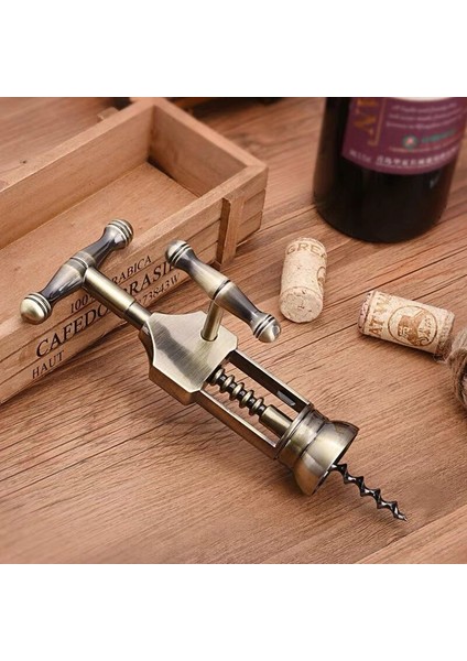 Three Beans Vintage Kırmızı Şarap Şişesi Açacağı Yaratıcı Çinko Alaşım Tirbuşon Cork Çektirme Remover Şanya Açacağı Antik Bronz Bar Araçları | Corkscrews açıcılar (Yurt Dışından)