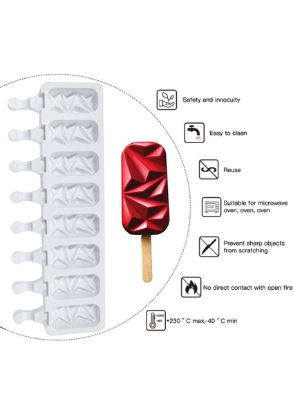 Three Beans Silikon Popsicle Dondurma Kalıp Buz Küpü Tepsi Gıda Güvenli Popsicle Maker Dıy Ev Yapımı Dondurucu Buz Lolly Kalıp Ev Dondurma Aracı | Dondurma Makineleri (Yurt Dışından) modelleri