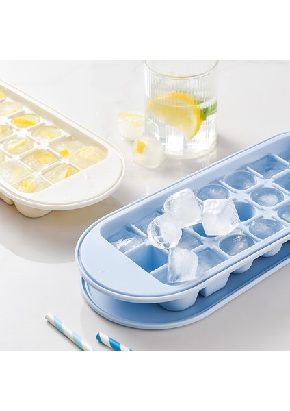 Three Beans 28 cm Mutfak Gadgets Buz Tepsisi Dıy Evin Buzdolabı Buz Kutusu Ice Cube Kalıp Yiyecek Saklama Kutusu Cryper Yaratıcılık Mutfak Accessorie (Mavi) (Yurt Dışından)