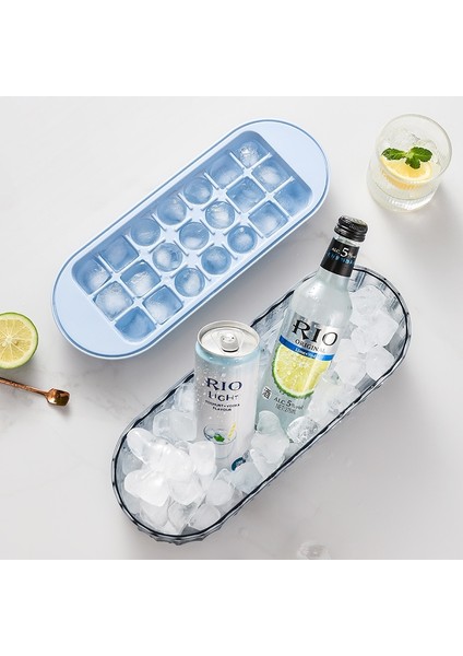 Three Beans 28 cm Mutfak Gadgets Buz Tepsisi Dıy Evin Buzdolabı Buz Kutusu Ice Cube Kalıp Yiyecek Saklama Kutusu Cryper Yaratıcılık Mutfak Accessorie (Mavi) (Yurt Dışından)