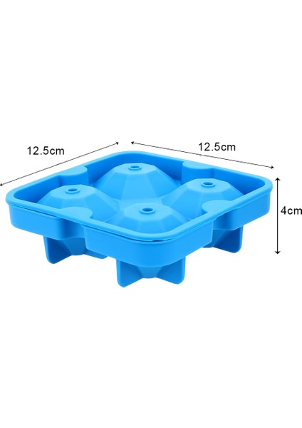 1 Adet 3D Kafatası Silikon Buz Küpü Maker Formu Için Buz Şeker Kek Pudingi Çikolata Kalıpları 4 Hücre Buz Kalıp Kare Şekil Tepsileri Kalıpları (Mavi) (Yurt Dışından)