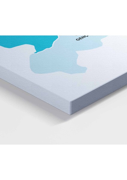 Bingöl Ili ve Ilçeler Haritası Dekoratif Kanvas Tablo 1296 modelleri