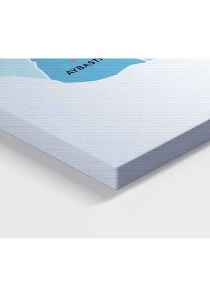 Ordu Ili ve Ilçeler Haritası Dekoratif Kanvas Tablo 1435 modelleri