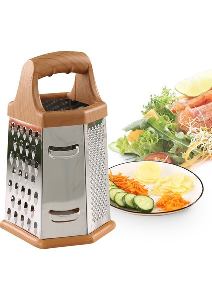 Three Beans 1 Adet Paslanmaz Çelik Altı Taraflı Taze Çok Fonksiyonlu Öğütücü Mutfak Patates Tel Kesici Dilimleme Zencefil Sarımsak Öğütücü Mutfak Gadget | Graters (8 Inç) (Yurt Dışından)