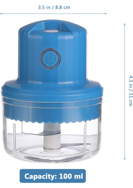 1 Takım 100 ml Taşınabilir Elektrikli Sarımsak Kıyma Ev Mutfak Sarımsak Kıyıcı (Yurt Dışından)
