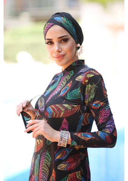 Liralı Tam Kapalı Tesettür Mayo Tüy Yapraklı 2013 Tuğba fiyatları